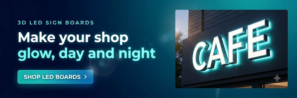 Make your shop glow, day and night