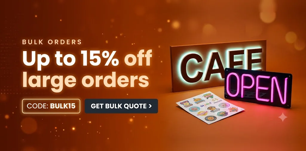 Up to 15% off large orders