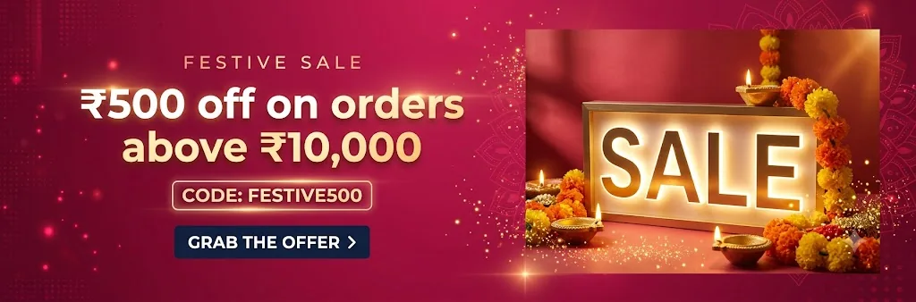 ₹500 off on orders above ₹10,000