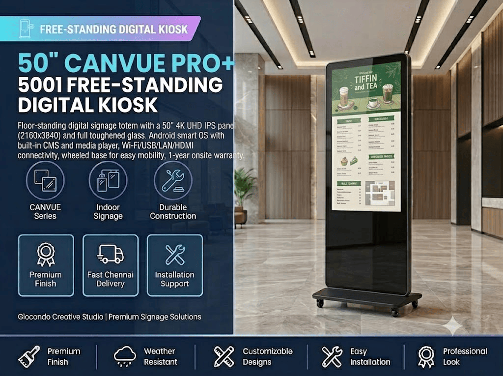 50" CAN CANVUE PRO+ 5001 Free-Standing Digital Kiosk
