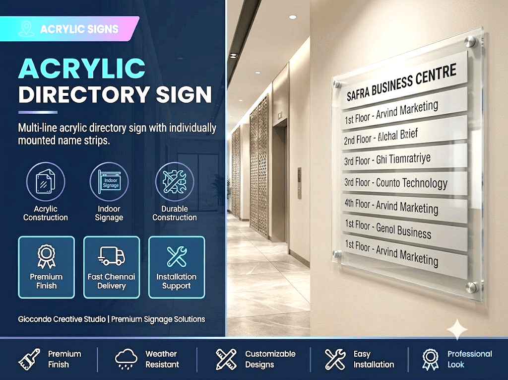 Acrylic Directory Sign