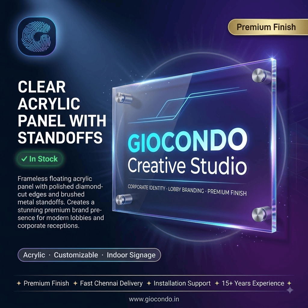 Clear Acrylic Panel with Standoffs