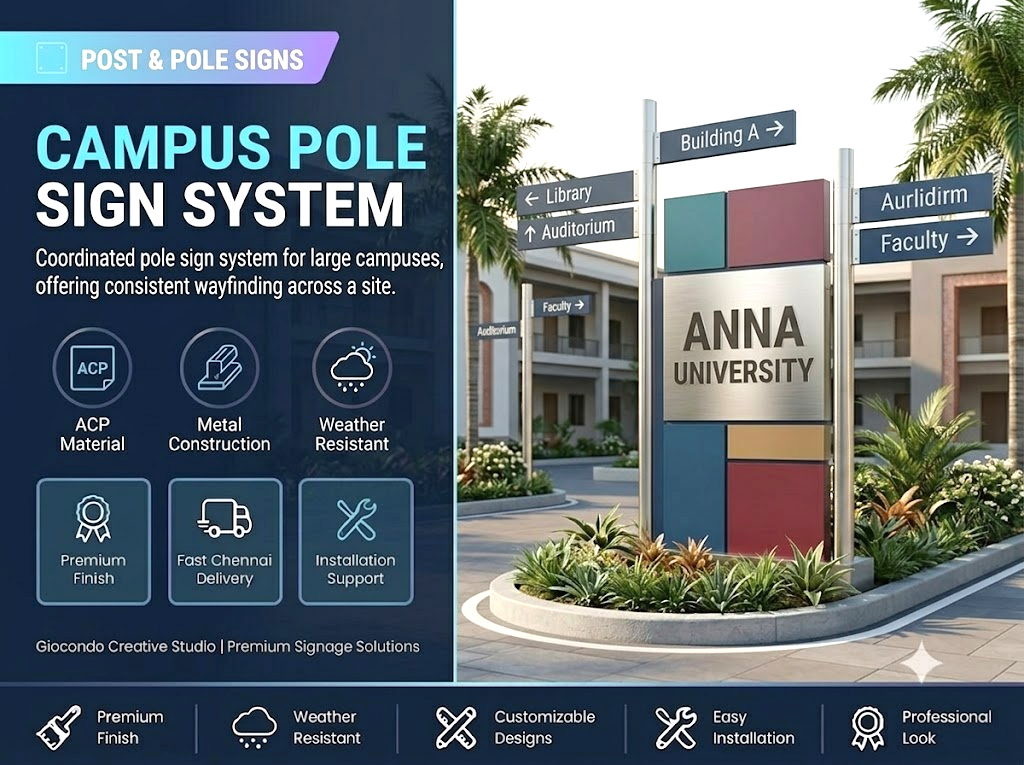 Campus Pole Sign System