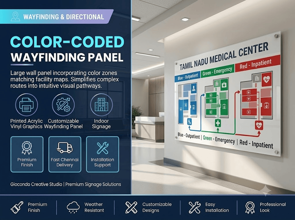 Color-Coded Wayfinding Panel