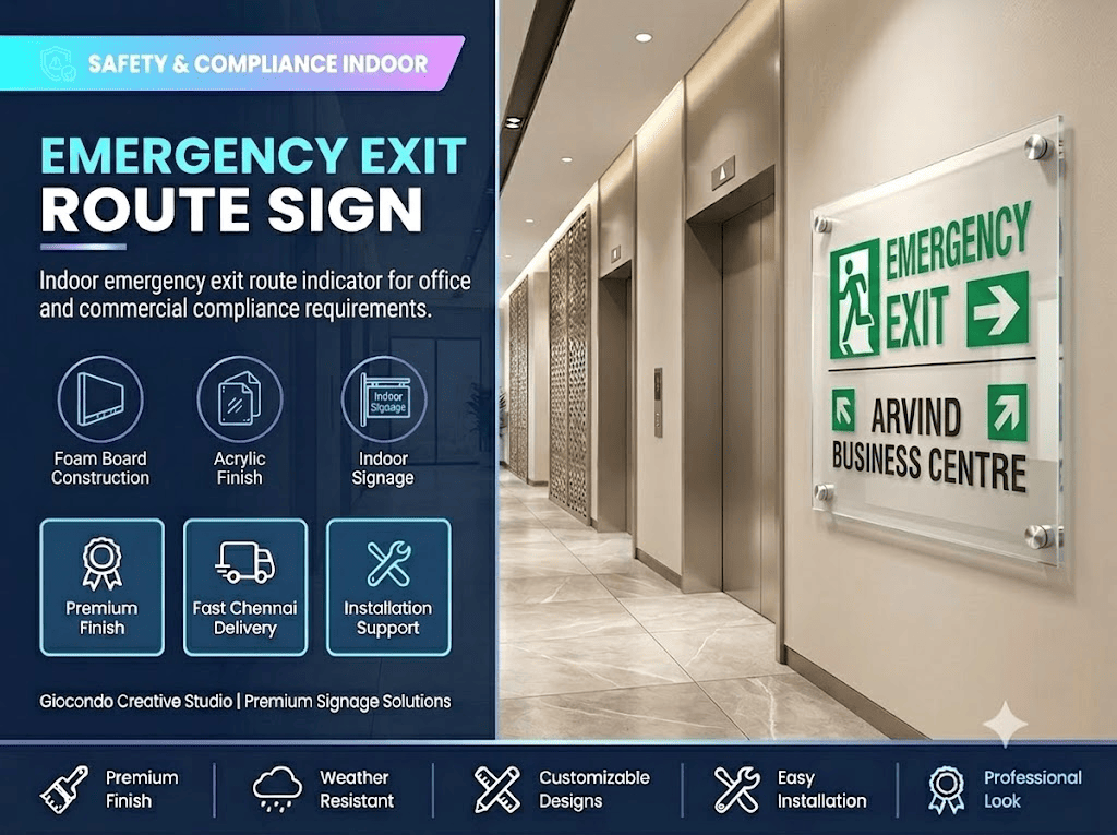 Emergency Exit Route Sign