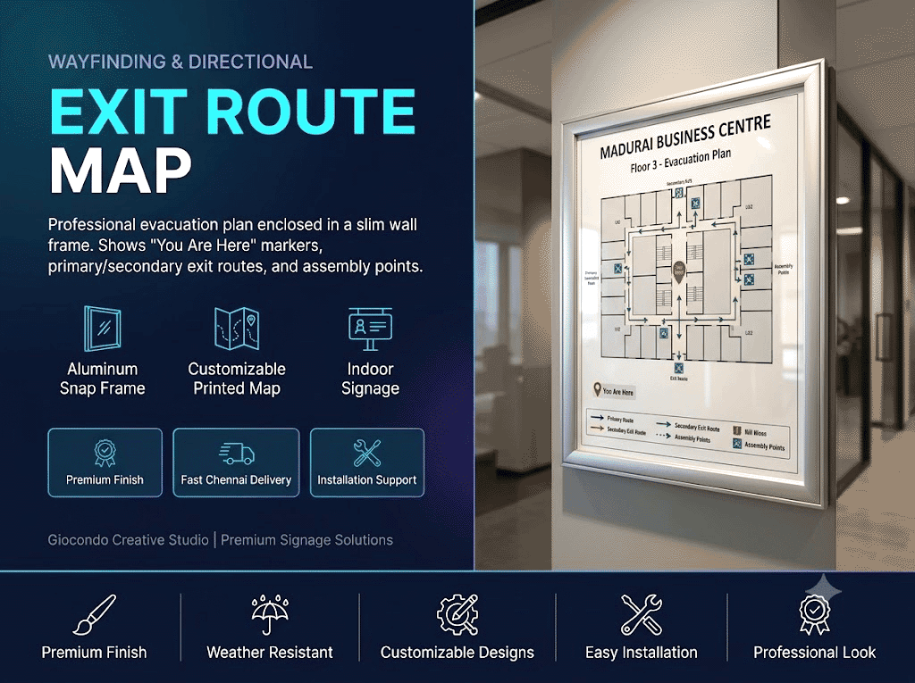 Exit Route Map (Framed)