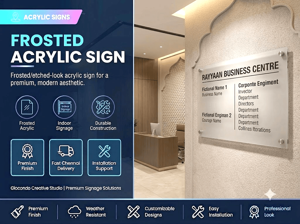 Frosted Acrylic Sign