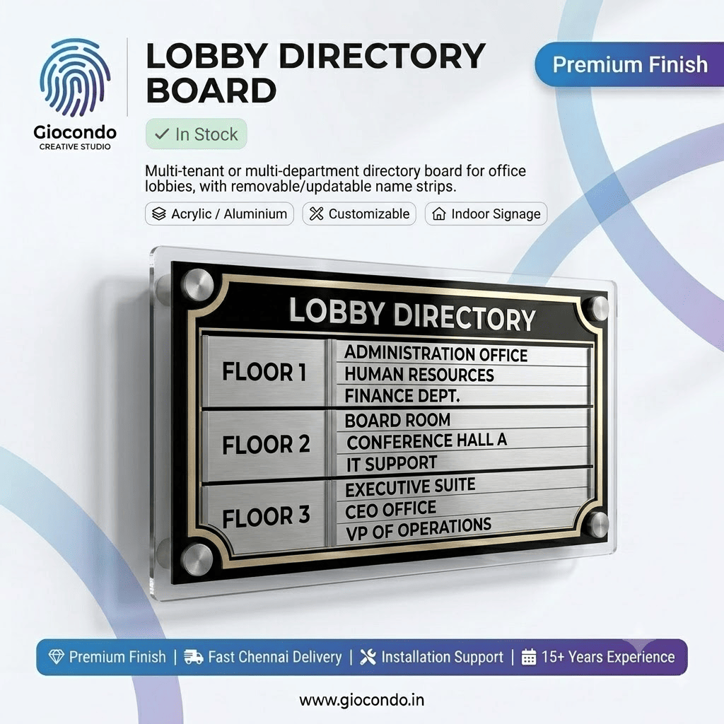 Lobby Directory Board