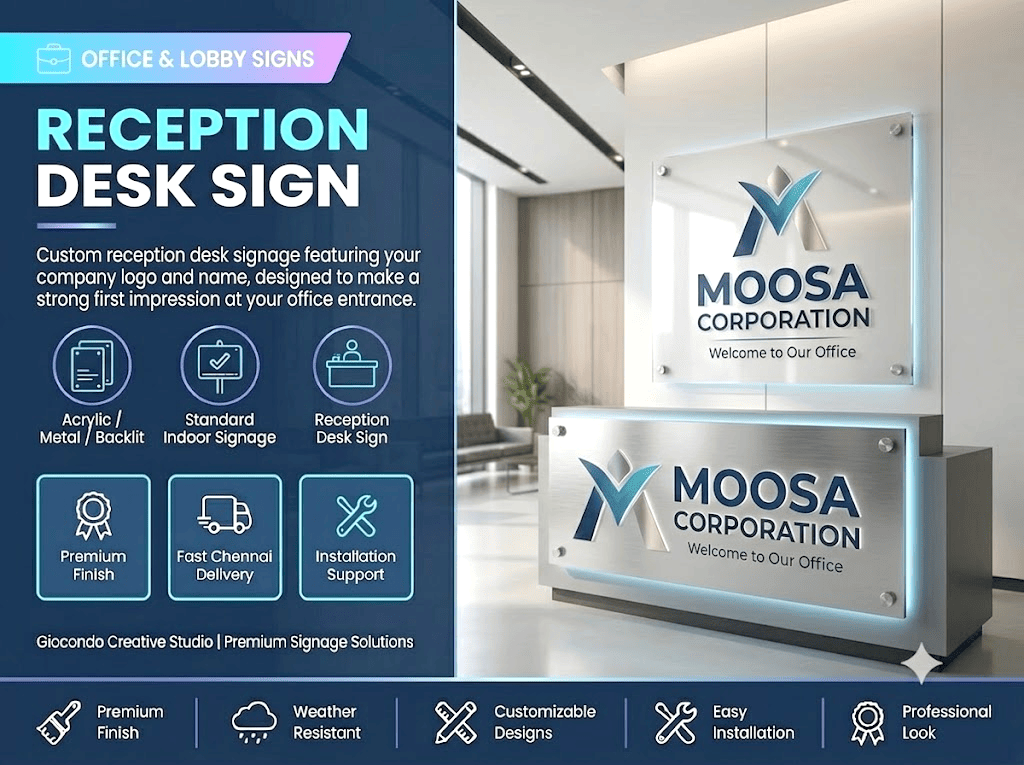 Reception Desk Sign