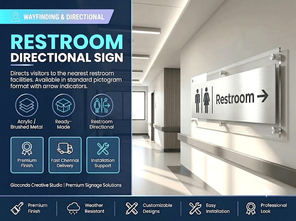 Restroom Directional Sign