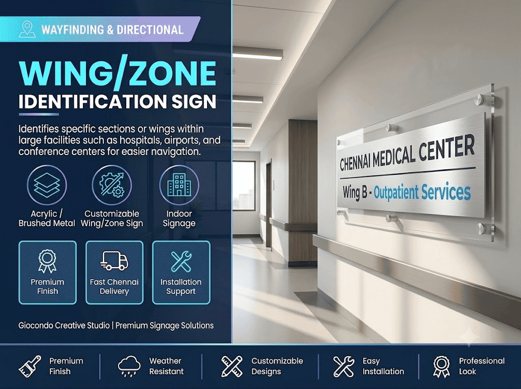 Wing/Zone Identification Sign