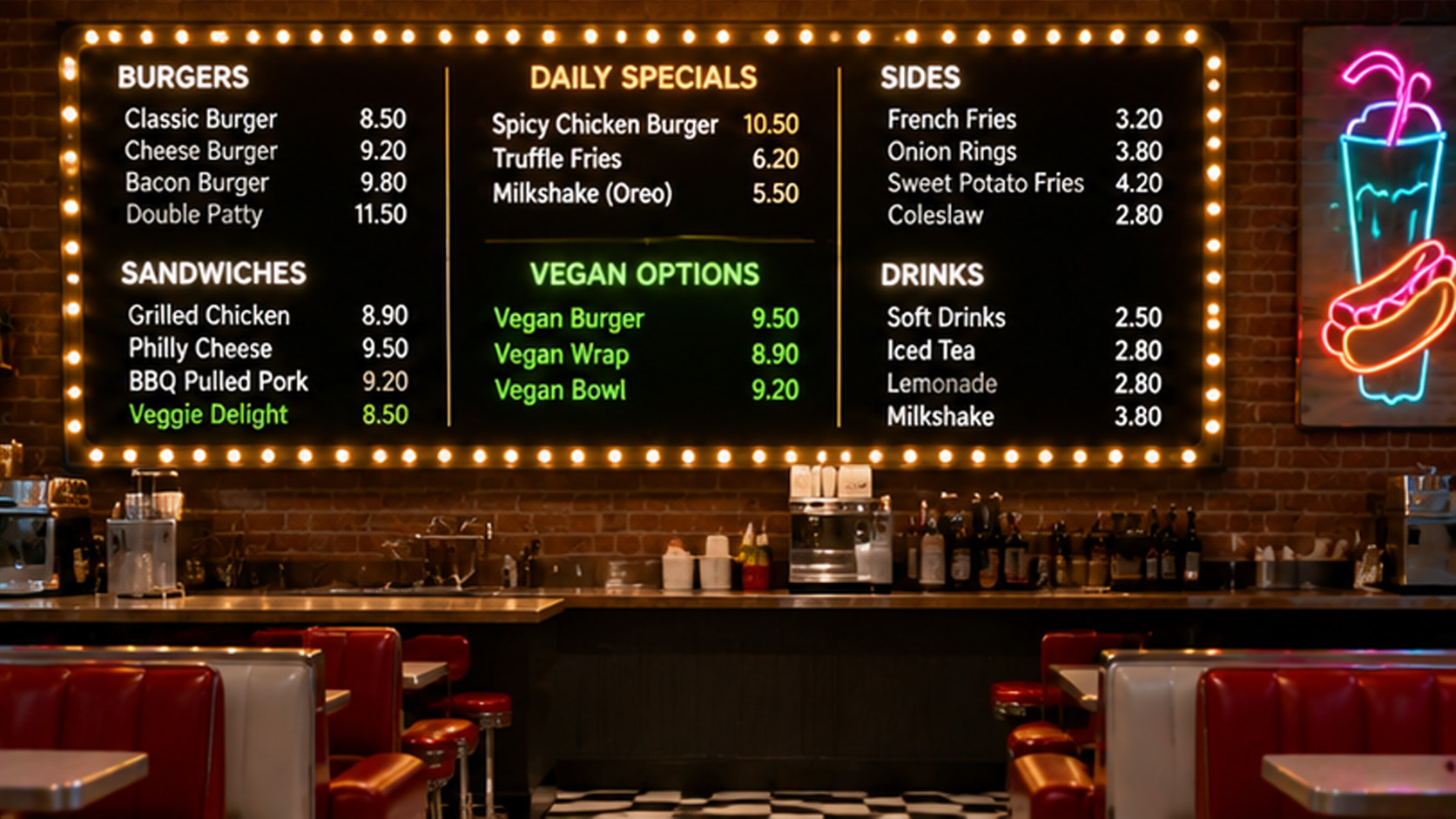 LED Menu Board